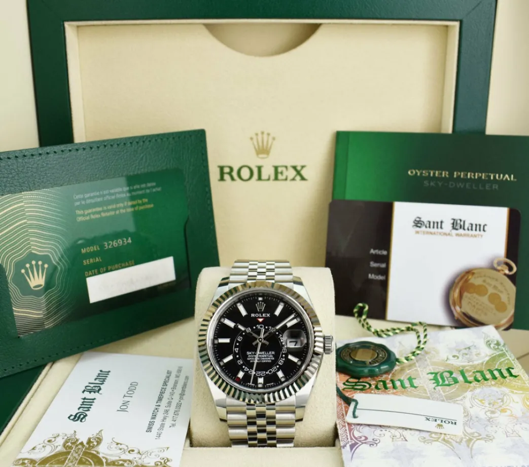 rolex_kt_white_gold__stai_0-14.webp Pilots Classic Watches | Sant Blanc ROLEX 18kt White Gold & Stainless Steel Sky Dweller Black Dial Jubilee Model 326934