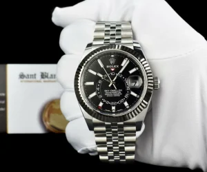 Pilots Classic Watches | Sant Blanc ROLEX 18kt White Gold & Stainless Steel Sky Dweller Black Dial Jubilee Model 326934