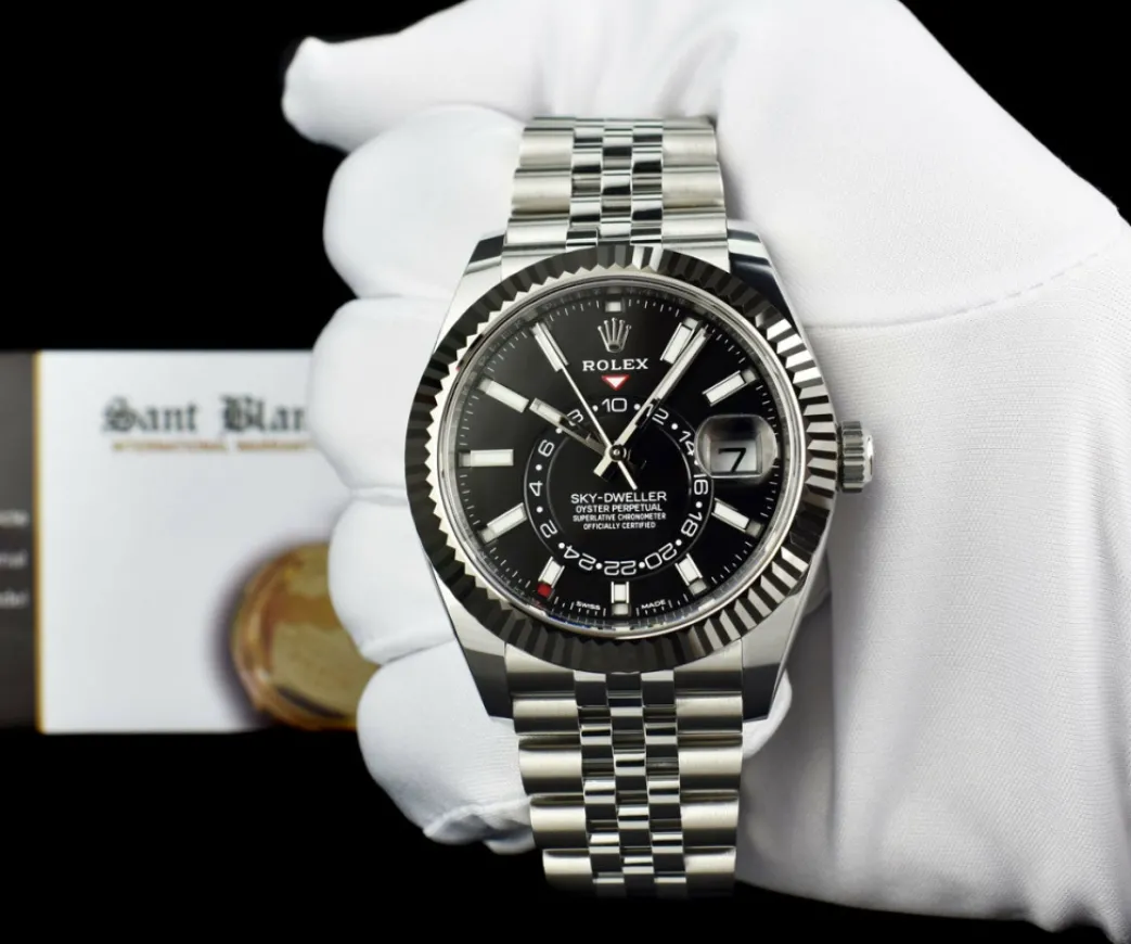 rolex_kt_white_gold__stai_1-14.webp Pilots Classic Watches | Sant Blanc ROLEX 18kt White Gold & Stainless Steel Sky Dweller Black Dial Jubilee Model 326934