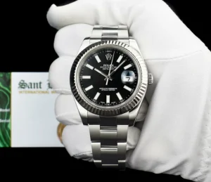 Dress Watches | Sant Blanc ROLEX 18kt White Gold & Stainless Steel DateJust II 41mm Black Index Dial Model 116334