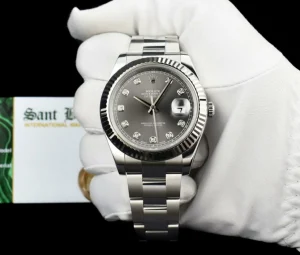 Dress Watches | Sant Blanc ROLEX 18kt White Gold & Stainless Steel DateJust II Rhodium Diamond Dial Model 116334