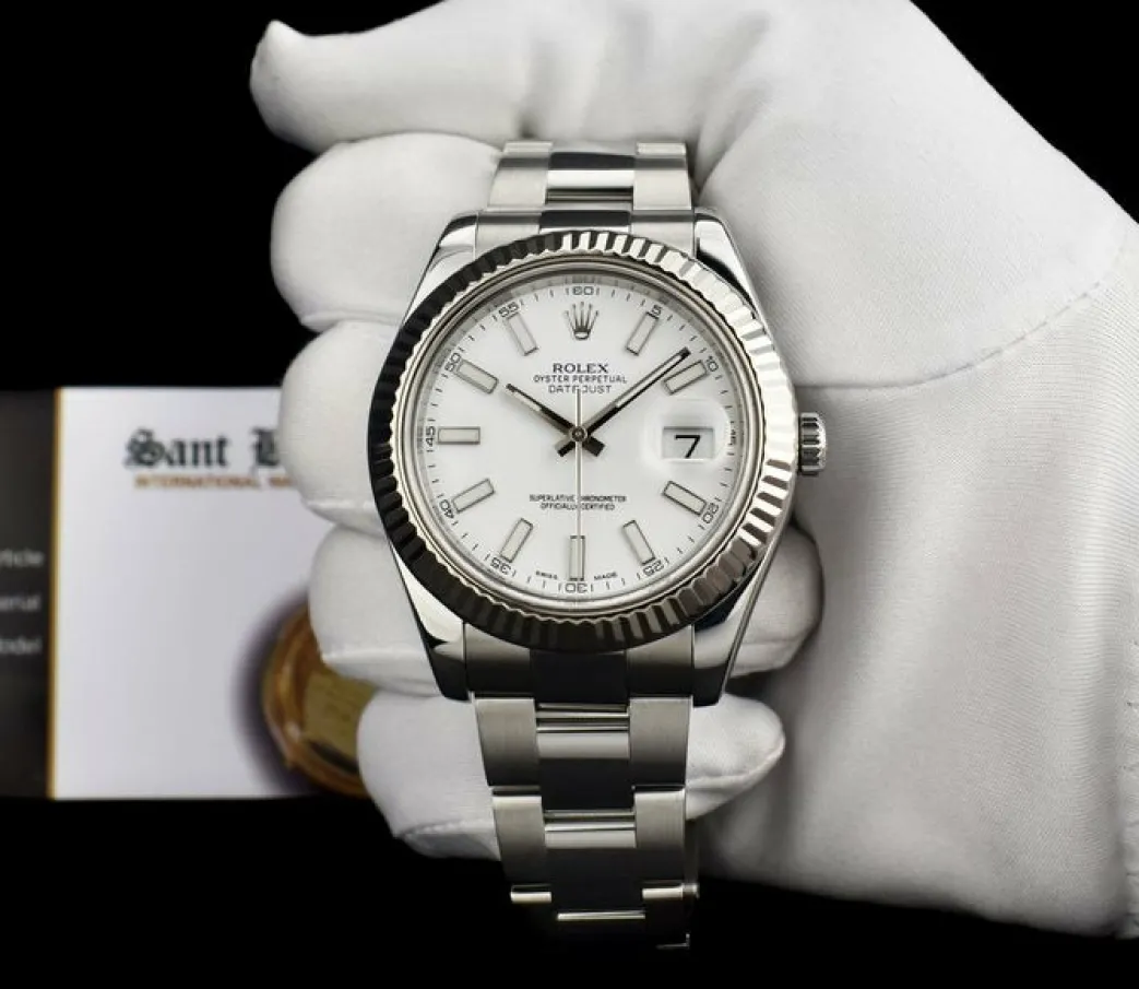 rolex_kt_white_gold__stai_1-6.webp Dress Watches | Sant Blanc ROLEX 18kt White Gold & Stainless Steel DateJust II White Index Dial 116334
