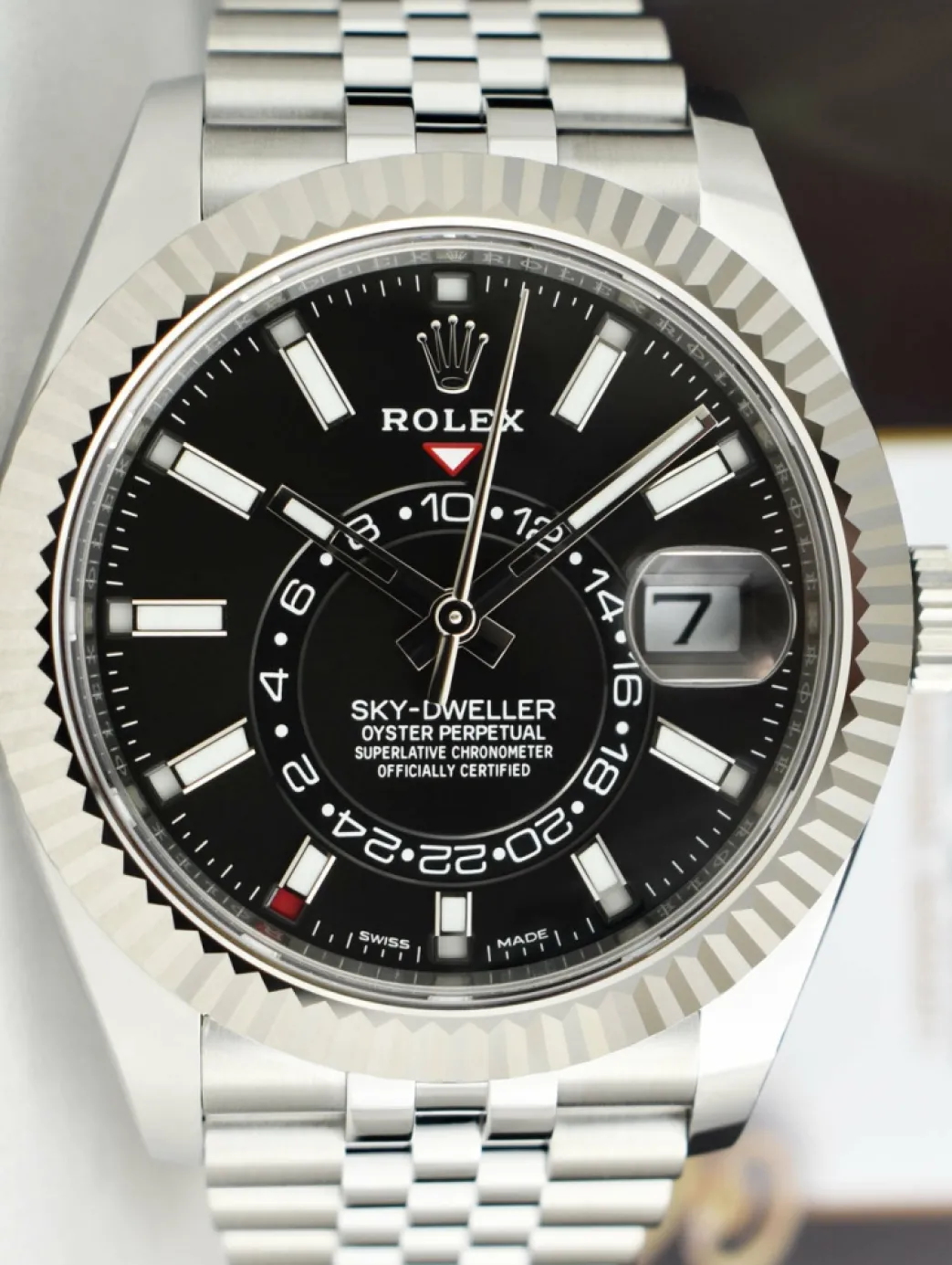 rolex_kt_white_gold__stai_2-13.webp Pilots Classic Watches | Sant Blanc ROLEX 18kt White Gold & Stainless Steel Sky Dweller Black Dial Jubilee Model 326934