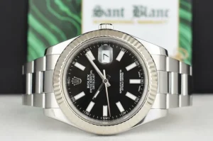 Dress Watches | Sant Blanc ROLEX 18kt White Gold & Stainless Steel DateJust II 41mm Black Index Dial Model 116334