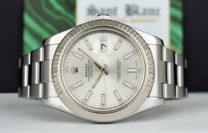 Dress Watches | Sant Blanc ROLEX 18kt White Gold & Stainless Steel DateJust II Silver Index Dial Model 116334