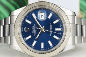 Dress Watches | Sant Blanc ROLEX 18kt White Gold & Stainless Steel DateJust II Blue Index Dial w/ Card Model 116334