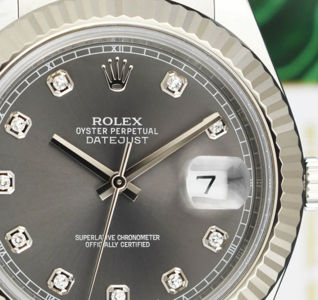 rolex_kt_white_gold__stai_5-4.webp Dress Watches | Sant Blanc ROLEX 18kt White Gold & Stainless Steel DateJust II Rhodium Diamond Dial Model 116334