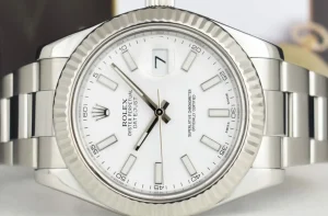 Dress Watches | Sant Blanc ROLEX 18kt White Gold & Stainless Steel DateJust II White Index Dial 116334