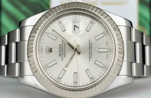 Dress Watches | Sant Blanc ROLEX 18kt White Gold & Stainless Steel DateJust II Silver Index Dial Model 116334