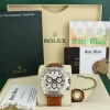 Racing Professional Watches | Sant Blanc ROLEX 18kt White Gold Daytona Silver Dial Honey Brown Strap Model 116519