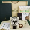 Racing Professional Watches | Sant Blanc Rolex 18kt White Gold Daytona "Panda" Dial Black Smoke Strap Model 116519