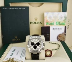 Racing Professional Watches | Sant Blanc Rolex 18kt White Gold Daytona 