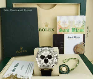 Racing Professional Watches | Sant Blanc ROLEX 18kt White Gold Daytona White & Black Panda Dial Black Strap Model 116519