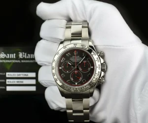 Men's Watches | Racing Professional Watches | Sant Blanc ROLEX 18kt White Gold Daytona Black Arabic Race Dial Model 116509