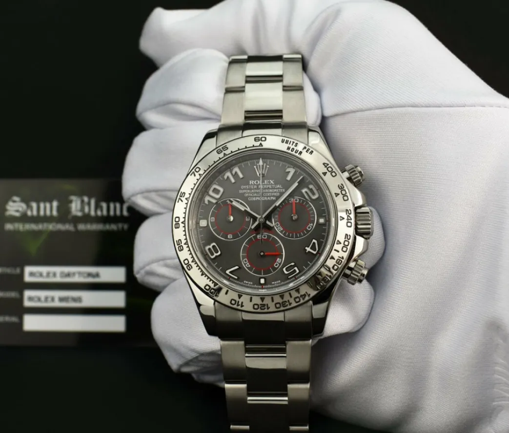 rolex_kt_white_gold_dayto_1-14.webp Sports Watches | Men's Watches | Sant Blanc ROLEX 18kt White Gold Daytona Grey Race Arabic Dial Model 116509