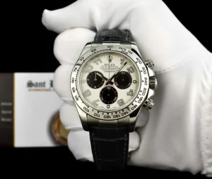Racing Professional Watches | Sant Blanc Rolex 18kt White Gold Daytona 