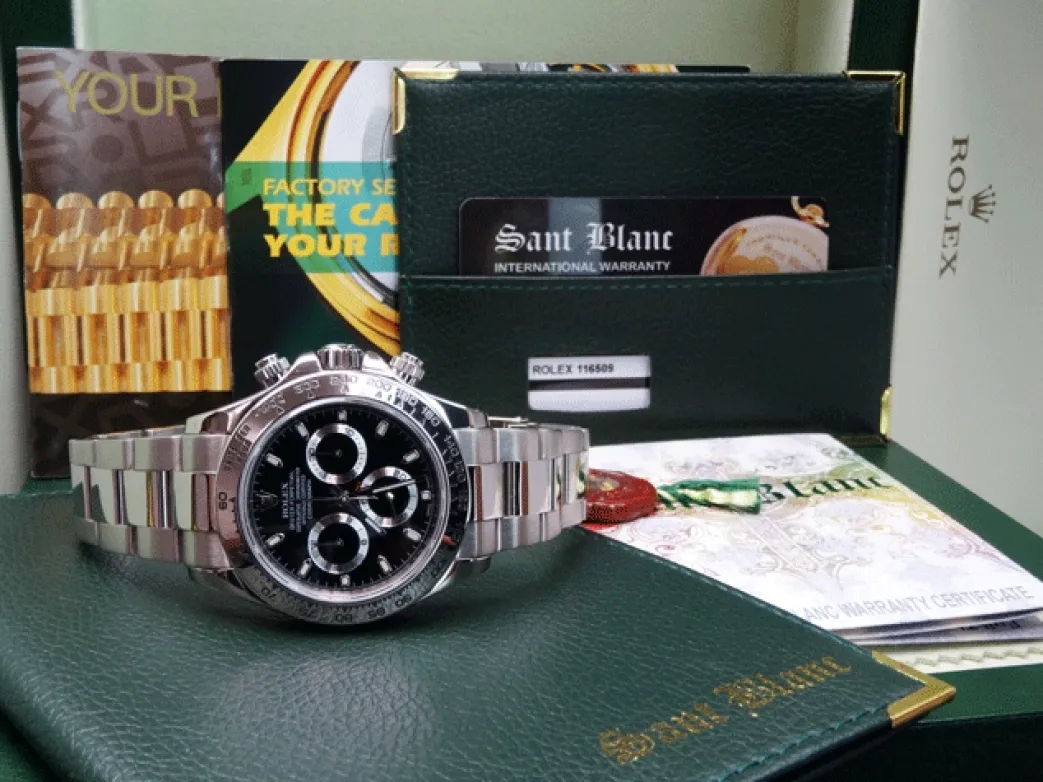 rolex_kt_white_gold_dayto_2-13.webp Men's Watches | Racing Professional Watches | Sant Blanc ROLEX 18kt White Gold Daytona Black Index Dial Model 116509