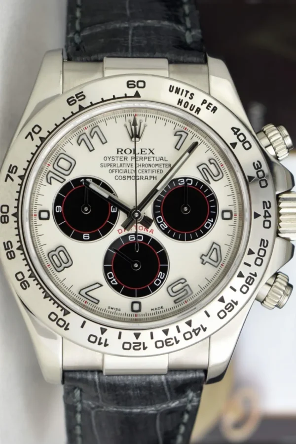 Racing Professional Watches | Sant Blanc Rolex 18kt White Gold Daytona 