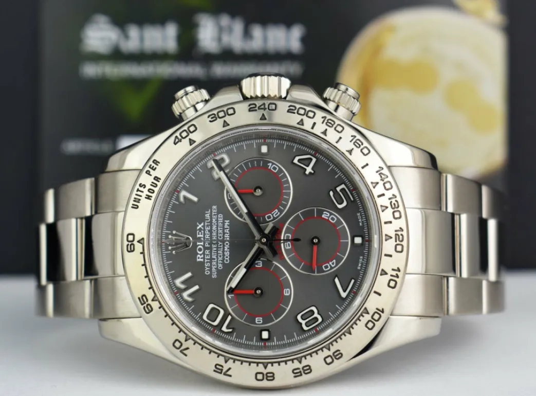rolex_kt_white_gold_dayto_3-14.webp Sports Watches | Men's Watches | Sant Blanc ROLEX 18kt White Gold Daytona Grey Race Arabic Dial Model 116509