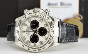 Racing Professional Watches | Sant Blanc Rolex 18kt White Gold Daytona 