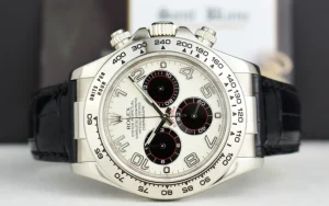 Racing Professional Watches | Sant Blanc ROLEX 18kt White Gold Daytona White & Black Panda Dial Black Strap Model 116519