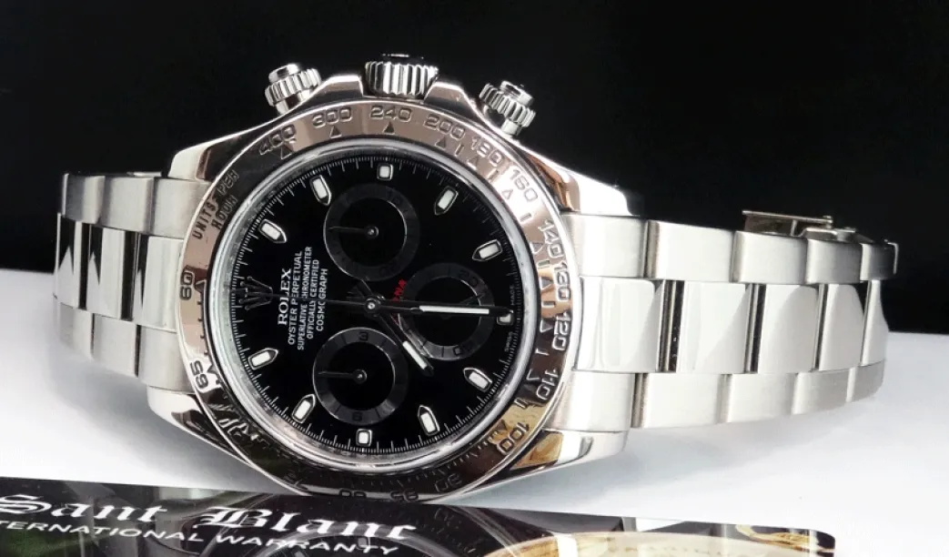 rolex_kt_white_gold_dayto_4-13.webp Men's Watches | Racing Professional Watches | Sant Blanc ROLEX 18kt White Gold Daytona Black Index Dial Model 116509