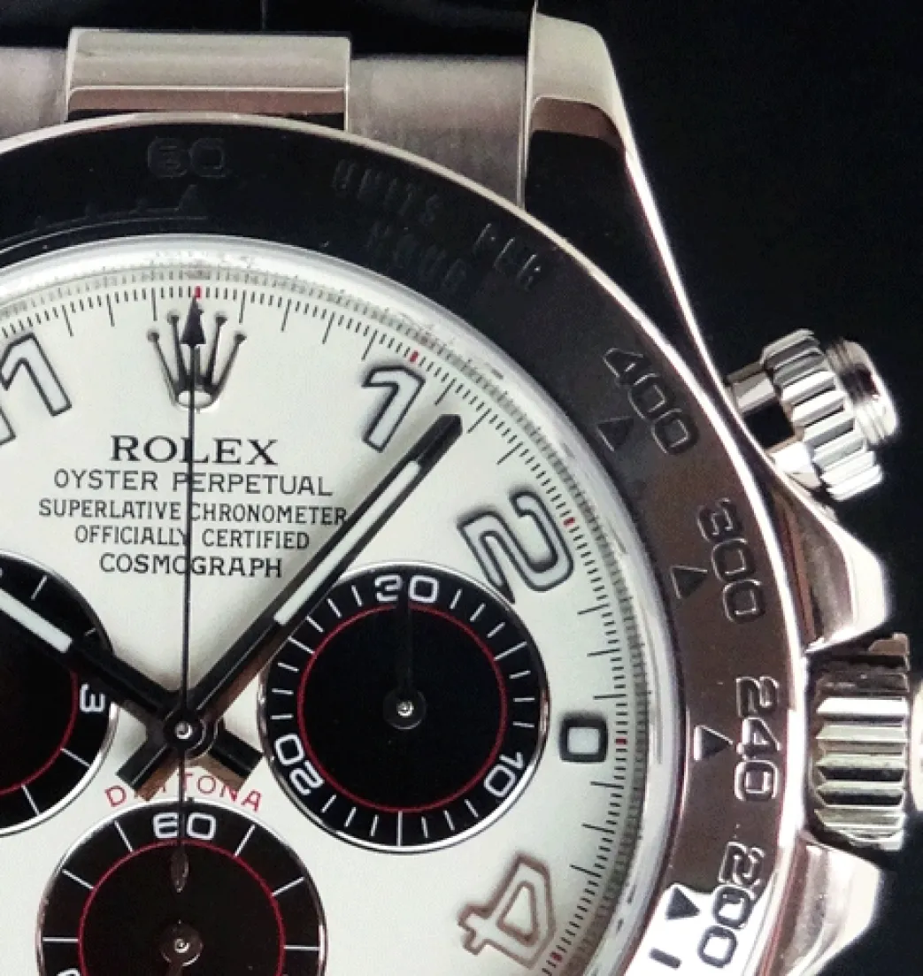 rolex_kt_white_gold_dayto_4-9.webp Men's Watches | Racing Professional Watches | Sant Blanc ROLEX 18kt White Gold Daytona Panda Arabic Dial with Black Crocodile Strap Model 116519