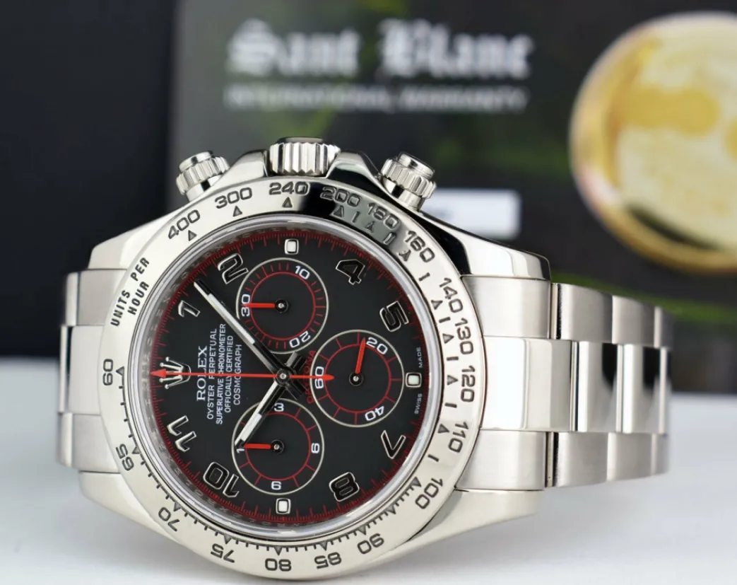 rolex_kt_white_gold_dayto_5-12.webp Men's Watches | Racing Professional Watches | Sant Blanc ROLEX 18kt White Gold Daytona Black Arabic Race Dial Model 116509