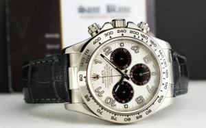 Racing Professional Watches | Sant Blanc Rolex 18kt White Gold Daytona 