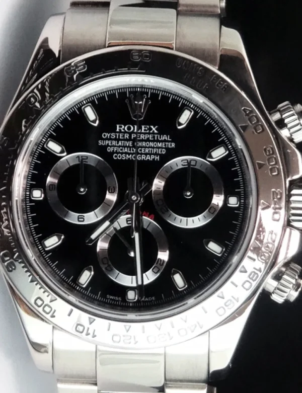 Men's Watches | Racing Professional Watches | Sant Blanc ROLEX 18kt White Gold Daytona Black Index Dial Model 116509