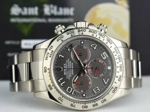 Sports Watches | Men's Watches | Sant Blanc ROLEX 18kt White Gold Daytona Grey Race Arabic Dial Model 116509