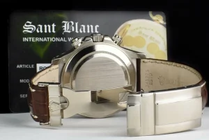 Sports Watches | Racing Professional Watches | Sant Blanc ROLEX 18kt White Gold Daytona on Brown Strap MOP Roman Dial Model 116519