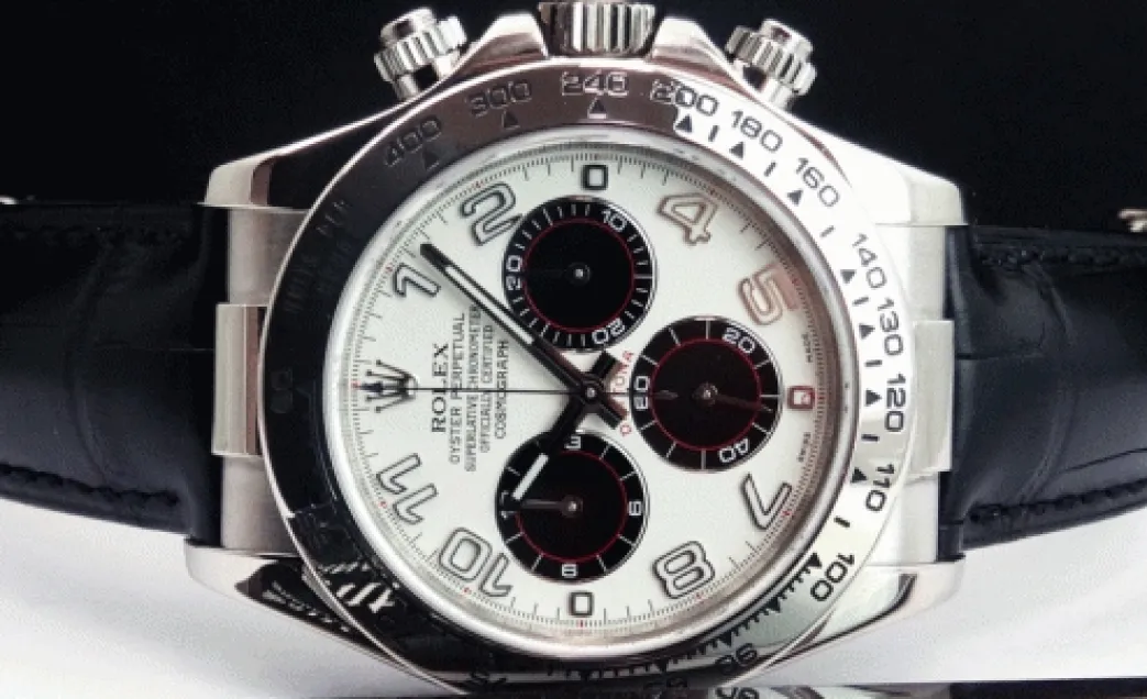 rolex_kt_white_gold_dayto_6-9.webp Men's Watches | Racing Professional Watches | Sant Blanc ROLEX 18kt White Gold Daytona Panda Arabic Dial with Black Crocodile Strap Model 116519