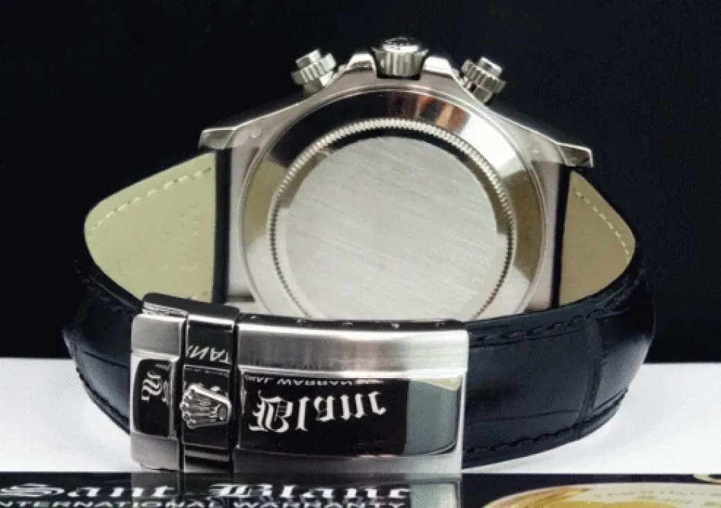 rolex_kt_white_gold_dayto_7-8.webp Men's Watches | Racing Professional Watches | Sant Blanc ROLEX 18kt White Gold Daytona Panda Arabic Dial with Black Crocodile Strap Model 116519