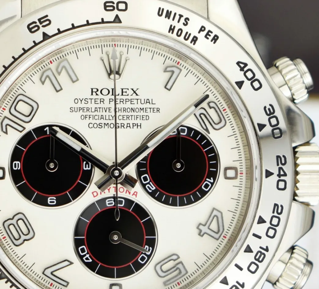 rolex_kt_white_gold_dayto_8-3.webp Racing Professional Watches | Sant Blanc ROLEX 18kt White Gold Daytona White & Black Panda Dial Black Strap Model 116519