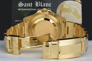 Pilots Professional Watches | Sant Blanc ROLEX 18kt Yellow Gold GMT Master II Black Dial Model 116718