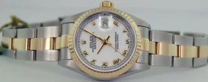 Ladies Watches | Dress Watches | Sant Blanc ROLEX Ladies 18kt Gold & Stainless Steel DateJust White Roman Dial Model 79173