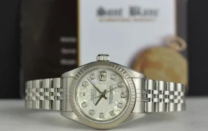 Ladies Watches | Dress Watches | Sant Blanc ROLEX Ladies 18kt White Gold & Stainless Steel Datejust MOP Diamond Dial Model 69174