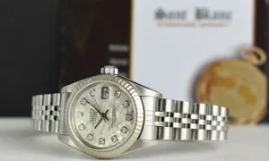 Ladies Watches | Dress Watches | Sant Blanc ROLEX Ladies 18kt White Gold & Stainless Steel Datejust MOP Diamond Dial Model 69174