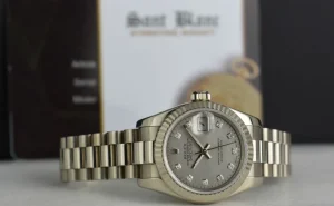 Ladies Watches | President Dress Watches | Sant Blanc ROLEX Ladies 18kt White Gold President Mother Of Pearl Diamond Pearl Dial Model 179179