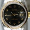 Ladies Watches | Dress Watches | Sant Blanc ROLEX Ladies 26mm 18kt Gold & Stainless DateJust Black Jubilee Arabic Dial Model 79173