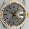 Ladies Watches | Dress Watches | Sant Blanc ROLEX Ladies 26mm 18kt Gold & Stainless Steel DateJust Silver Stick Model 69163