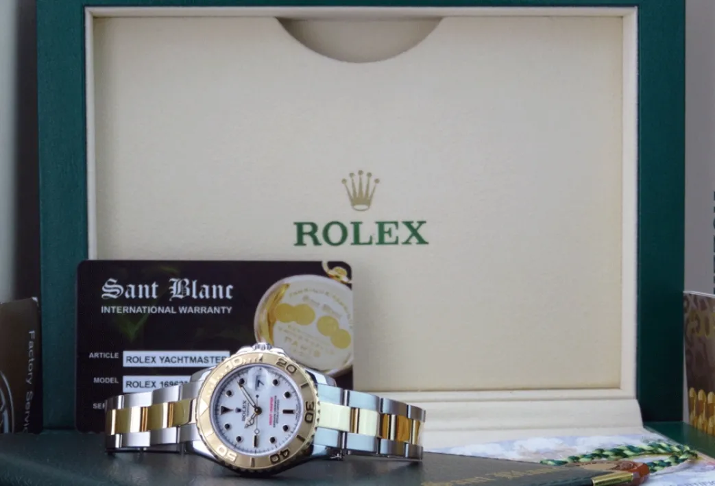 rolex_ladies_mm_kt_gold___0-14.webp Yachting Professional Watches | Men's Watches | Sant Blanc ROLEX Ladies 29mm 18kt Gold & Stainless Yachtmaster White Index Dial Model 169623
