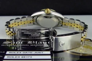 Ladies Watches | Dress Watches | Sant Blanc ROLEX Ladies 26mm 18kt Gold & Stainless Steel DateJust Black Diamond Dial Model 69173