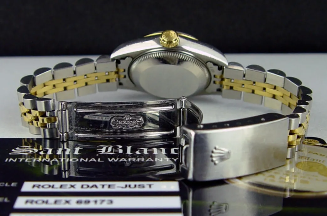 rolex_ladies_mm_kt_gold___5-5.webp Ladies Watches | Dress Watches | Sant Blanc ROLEX Ladies 26mm 18kt Gold & Stainless Steel DateJust Black Diamond Dial Model 69173