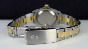 Ladies Watches | Dress Watches | Sant Blanc ROLEX Ladies 26mm 18kt Gold & Stainless DateJust Champagne Jubilee Diamond Dial Model 79173