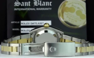 Ladies Watches | Dress Watches | Sant Blanc ROLEX Ladies 26mm 18kt Gold & Stainless DateJust Mother of Pearl Diamond Dial Model 79173