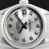 Dress Watches | Sant Blanc ROLEX Ladies 26mm 18kt White Gold & Stainless DateJust Silver Diamond Dial Model 69174
