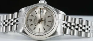 Ladies Watches | Dress Watches | Sant Blanc ROLEX Ladies 26mm 18kt White Gold & Stainless Steel DateJust Silver Stick Model 69174
