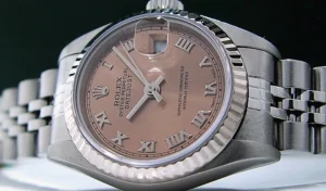 Ladies Watches | Dress Watches | Sant Blanc ROLEX Ladies 26mm 18kt White Gold & Stainless Steel DateJust Rose Roman Model 69174